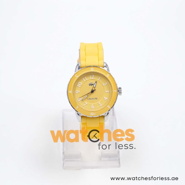 Lacoste Women’s Quartz Yellow Silicone Strap Yellow Dial 40mm Watch 2000745/1