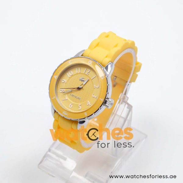 Lacoste Women’s Quartz Yellow Silicone Strap Yellow Dial 40mm Watch 2000745/1