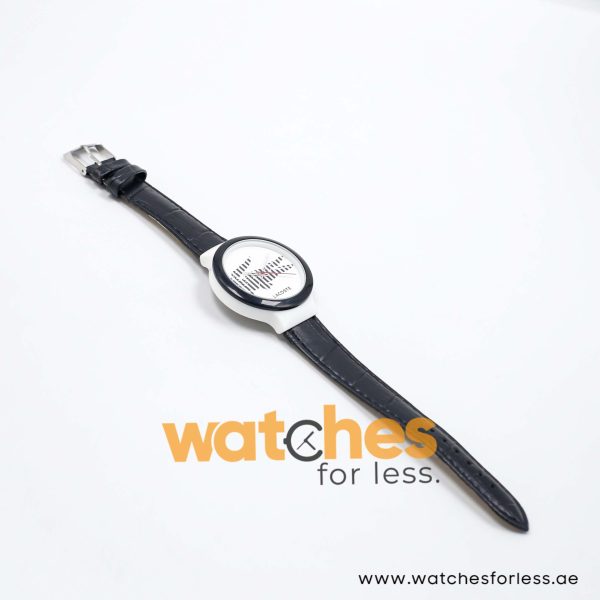 Lacoste Kids Quartz Black Leather Strap White Dial 40mm Watch 2010567