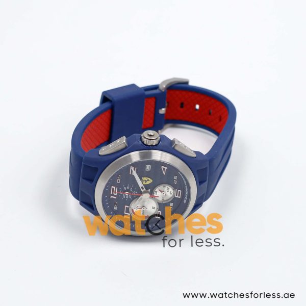 Ferrari Men’s Quartz Blue Silicone Strap Blue Dial 44mm Watch 830075/1