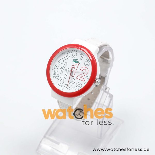 Lacoste Kids Quartz White Leather Strap Multi Color Dial 40mm Watch LC464292299