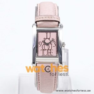 Juicy Couture Women’s Quartz Pink Leather Strap Pink Dial 24mm Watch JC083142008