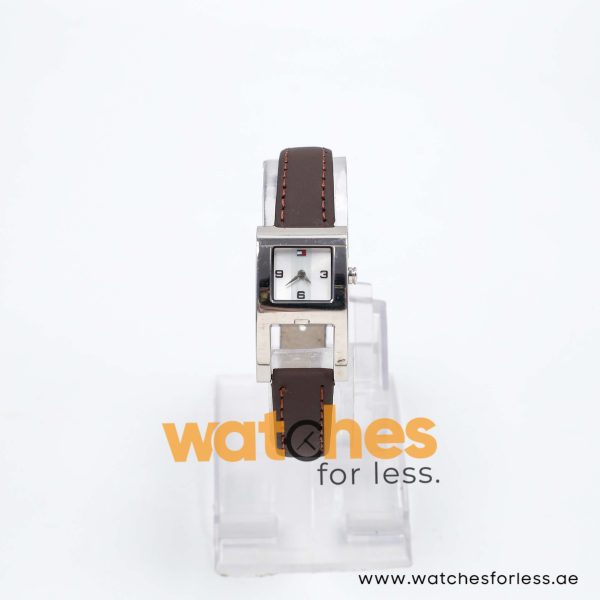 Tommy Hilfiger Women’s Quartz Dark Brown Leather Strap Silver Dial 21mm Watch TH743