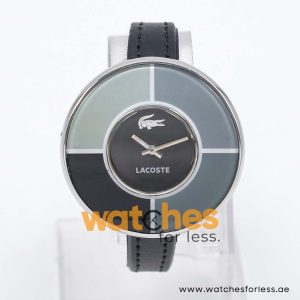 Lacoste Women’s Quartz Black Leather Strap Black Dial 42mm Watch 2000607/1