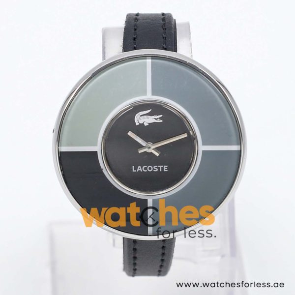 Lacoste Women’s Quartz Black Leather Strap Black Dial 42mm Watch 2000607/1