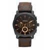 Fossil Men’s Quartz Brown Leather Strap Black Dial 45mm Watch FS4656 (Without Tag)