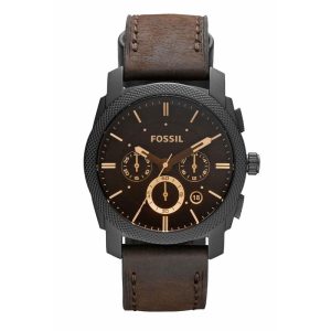 Fossil Men’s Quartz Brown Leather Strap Black Dial 45mm Watch FS4656 (Without Tag)