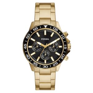 Fossil Men’s Quartz Gold Stainless Steel Black Dial 45mm Watch BQ2643 (Without Tag)