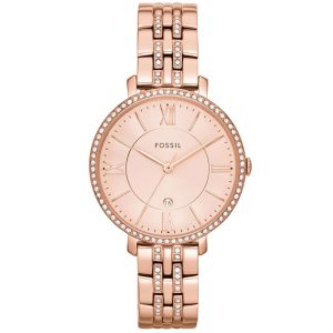 Fossil Women’s Quartz Rose Gold Stainless Steel Rose Gold Dial 36mm Watch ES3546 (Without Tag)