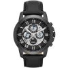 Fossil Men’s Automatic Black Leather Strap Black Skeleton Dial 44mm Watch ME3028