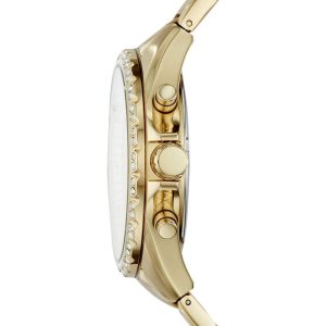 Fossil Women’s Quartz Gold Stainless Steel Gold Dial 40mm Watch BQ3378 (Without Tag)