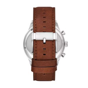 Fossil Men’s Quartz Brown Leather Strap Maroon Dial 48mm Watch BQ2805 (Without Tag)