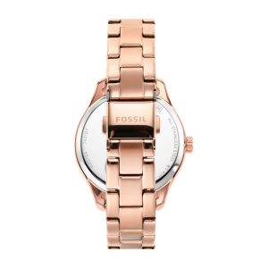 Fossil Women’s Automatic Rose Gold Stainless Steel Rose Gold Dial 36mm Watch BQ3754