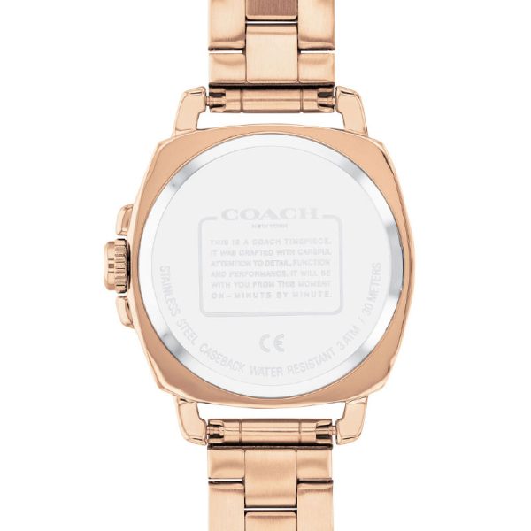 Coach Women’s Quartz Rose Gold Stainless Steel Rose Gold Dial 34mm Watch 14503142