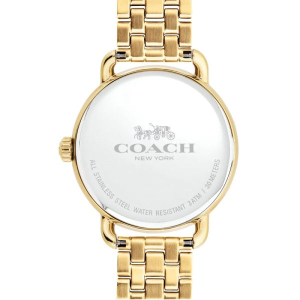 Coach Women’s Quartz Gold Stainless Steel Black Dial 36mm Watch 14502813