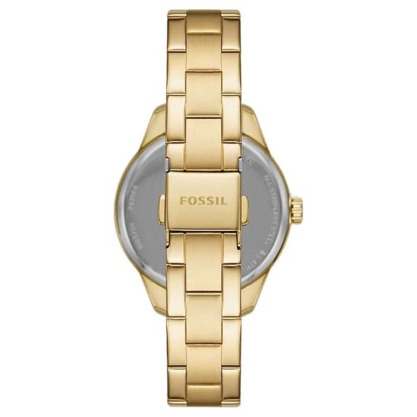 Fossil Women’s Automatic Gold Stainless Steel Gold Dial 36mm Watch BQ3755