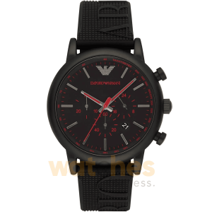 Emporio Armani Men’s Quartz Black Silicone Strap Black Dial 46mm Watch AR11024