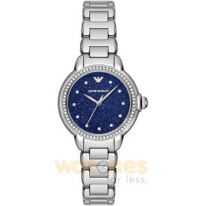 Emporio Armani Women’s Quartz Silver Stainless Steel Blue Dial 32mm Watch AR11630