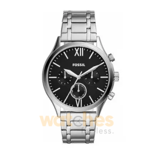 Fossil Men’s Quartz Silver Stainless Steel Black Dial 44mm Watch BQ2469MSET (Without Tag)