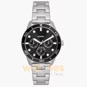 Fossil Women’s Quartz Silver Stainless Steel Black Dial 37mm Watch BQ2753 (Without Tag)