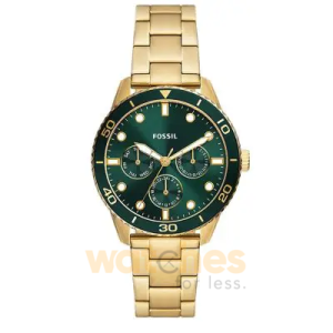 Fossil Women’s Quartz Gold Stainless Steel Green Dial 38mm Watch BQ2754 (Without Tag)