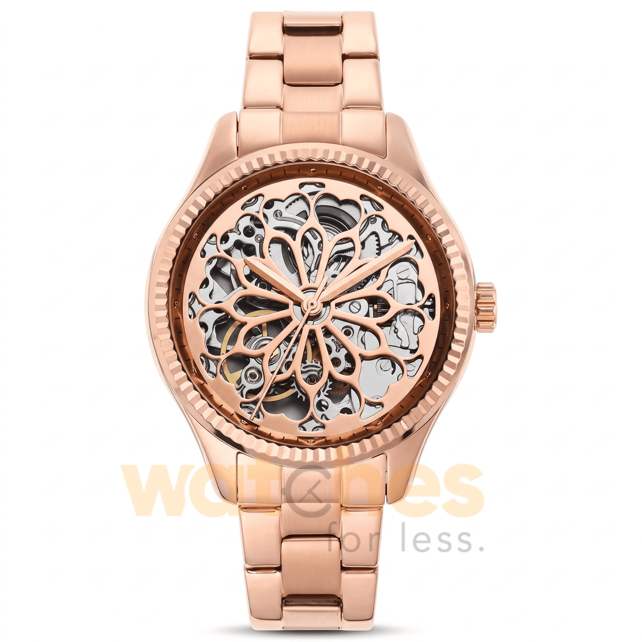Fossil Women’s Automatic Rose Gold Stainless Steel Rose Gold Dial 36mm Watch BQ3754