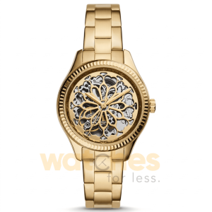 Fossil Women’s Automatic Gold Stainless Steel Gold Dial 36mm Watch BQ3755