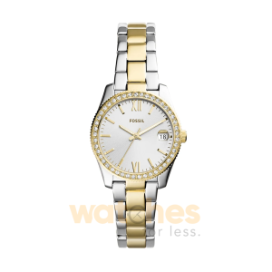 Fossil Women’s Quartz Two Tone Stainless Steel Silver Dial 32mm Watch ES4319 (Without Tag)