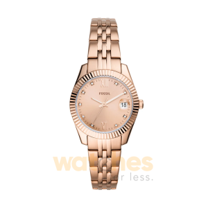 Fossil Women’s Quartz Rose Gold Stainless Steel Rose Gold Dial 32mm Watch ES4898 (Without Tag)