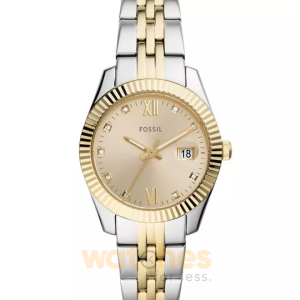 Fossil Women’s Quartz Two Tone Stainless Steel Gold Dial 32mm Watch ES4949 (Without Tag)