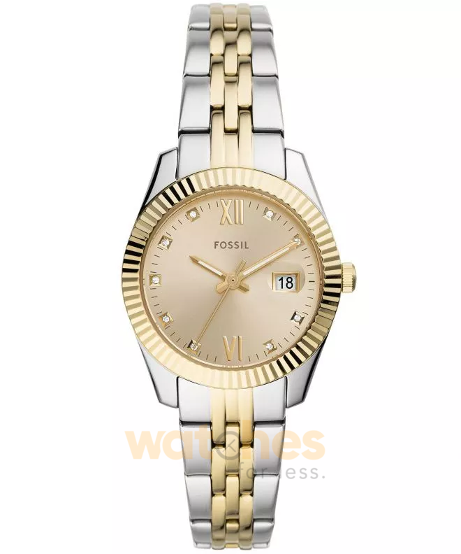 Fossil Women’s Quartz Two Tone Stainless Steel Gold Dial 32mm Watch ES4949 (Without Tag)