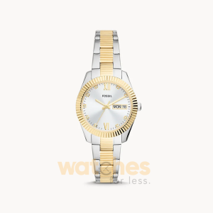 Fossil Women’s Quartz Two Tone Stainless Steel Silver Dial 32mm Watch ES5198 (Without Tag)