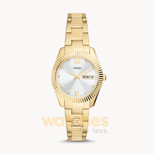 Fossil Women’s Quartz Gold Stainless Steel Silver Dial 32mm Watch ES5199 (Without Tag)