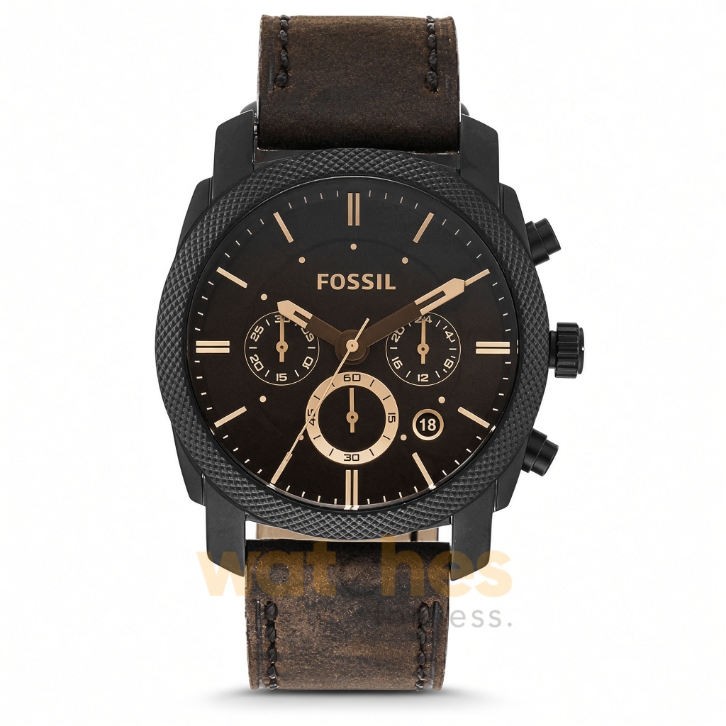 Fossil Men’s Quartz Dark Brown Leather Strap Black Dial 42mm Watch FS5251 (Without Tag)