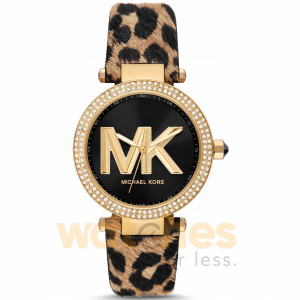 Michael Kors Women’s Quartz Animal Print Leather Strap Black Dial 39mm Watch MK4723