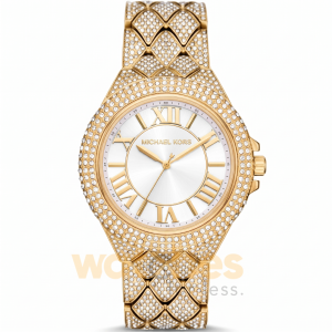 Michael Kors Women’s Quartz Gold Stainless Steel White Dial 43mm Watch MK4800