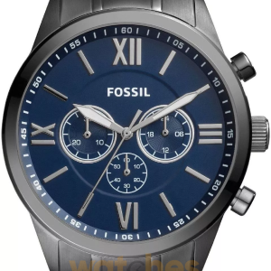 Fossil Men’s Quartz Grey Stainless Steel Blue Dial 48mm Watch BQ1126 (Without Tag)