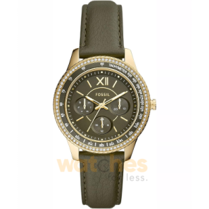 Fossil Women’s Quartz Olive Green Leather Strap Olive Green Dial 37mm Watch ES5124 (Without Tag)