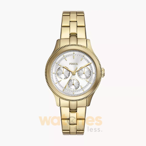Fossil Women’s Quartz Gold Stainless Steel Silver Dial 38mm Watch BQ3994 (Without Tag)