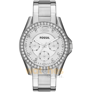 Fossil Women’s Quartz Silver Stainless Steel Silver Dial 38mm Watch ES3202 (Without Tag)
