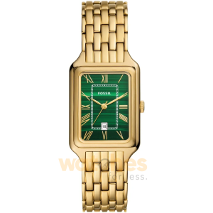 Fossil Women’s Quartz Gold Stainless Steel Green Dial 26mm Watch ES5341 (Without Tag)