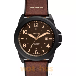 Fossil Men’s Quartz Brown Leather Strap Brown Dial 40mm Watch FS5938 (Without Tag)
