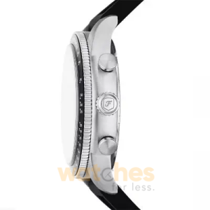 Alternative view of Fossil Men’s Quartz Black Silicone Strap Yellow Dial 42mm Watch FS6044 (Without Tag)