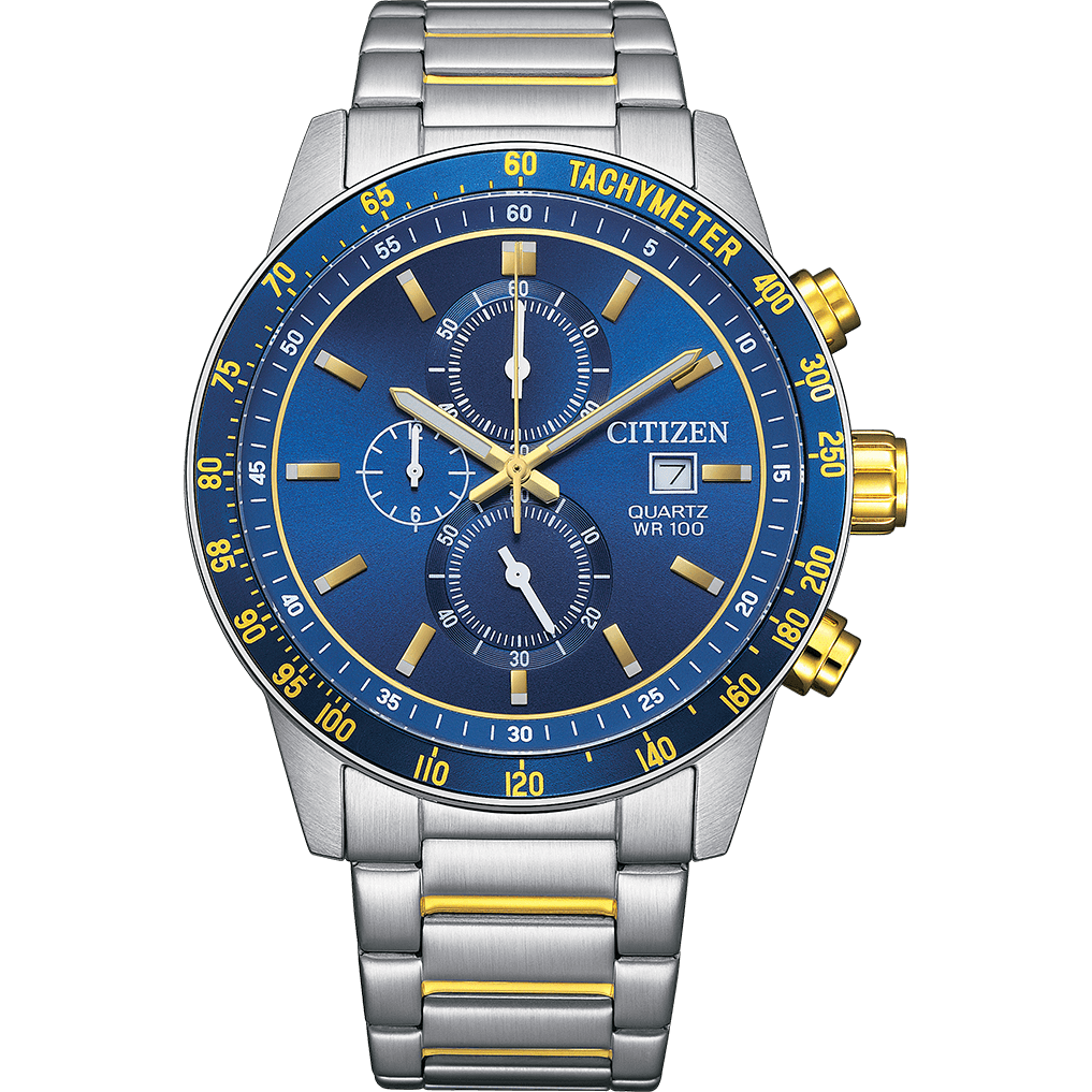 Citizen Men’s Chronograph Quartz Stainless Steel Blue Dial 44mm Watch AN3684-59L