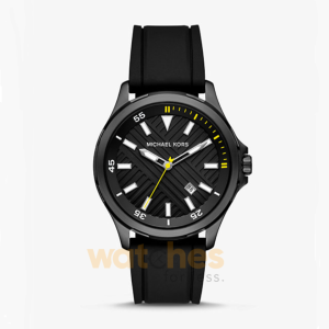 Michael Kors Men’s Quartz Black Silicone Strap Black Dial 43 mm Watch MKO1122 (Without Tag)