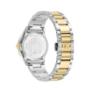 Alternative view of Ferragamo Men’s Swiss Made Quartz Two Tone Stainless Steel Green Dial 41mm Watch SFME01223