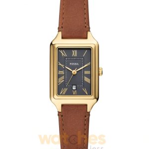 Fossil Women’s Quartz Brown Leather Strap Grey Dial 23mm Watch ES5303 (Without Tag)