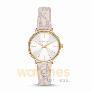 Michael Kors Women’s Quartz White PVC Strap White Dial 32mm Watch MK1037