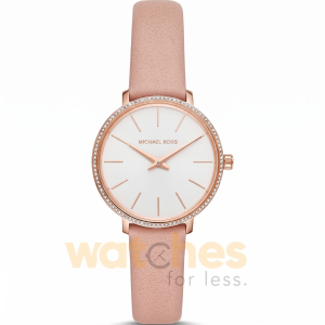 Michael Kors Women’s Quartz Pink Leather Strap White Dial 32mm Watch MK2803
