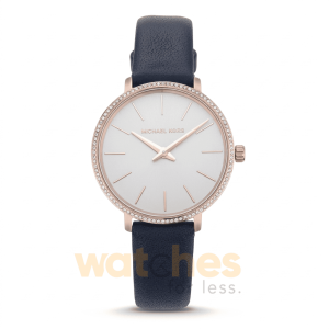 Michael Kors Women’s Quartz Dark Blue Leather Strap White Dial 32mm Watch MK2804